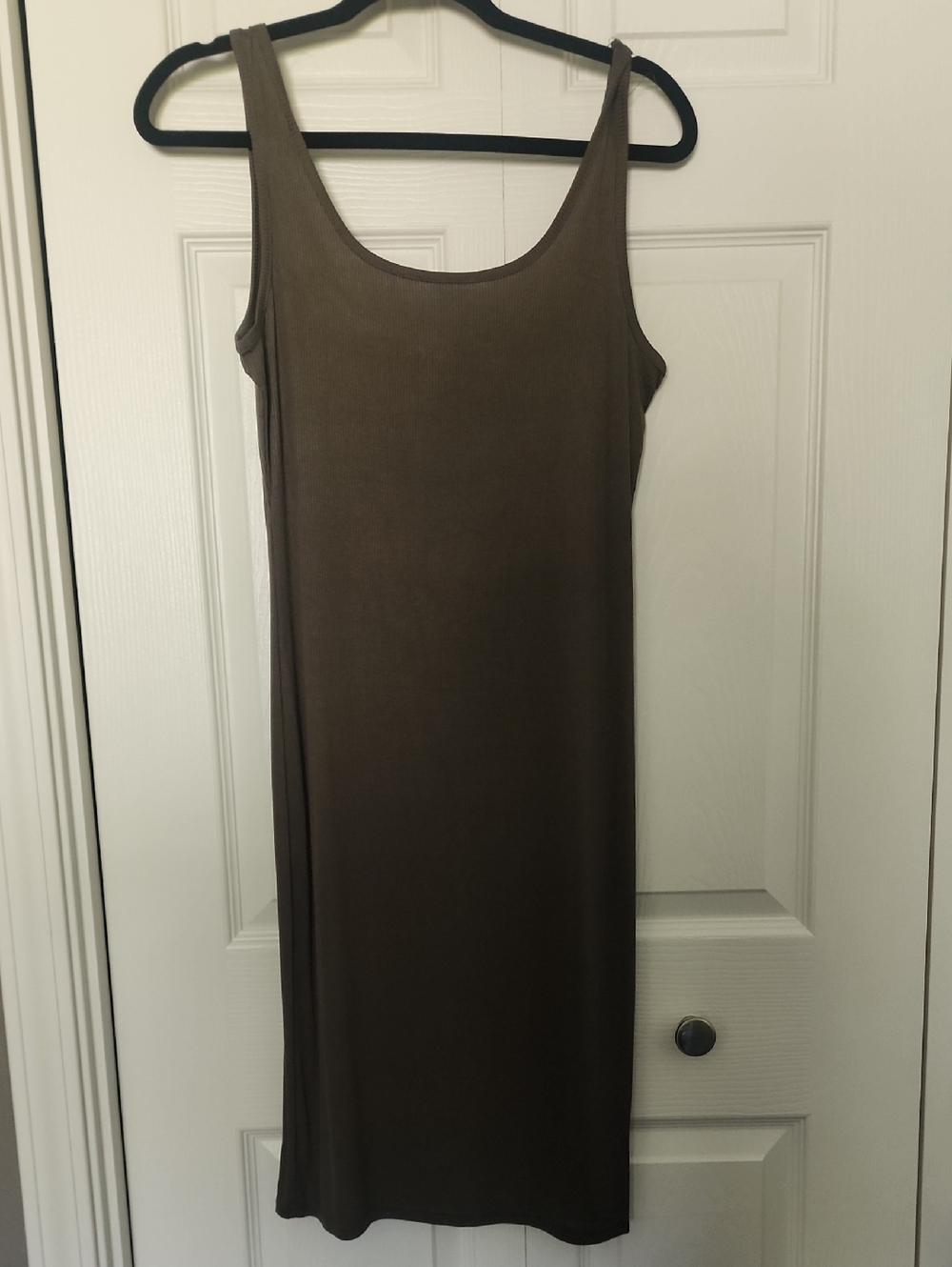 Magic Fit Olive Green Tank Midi Dress